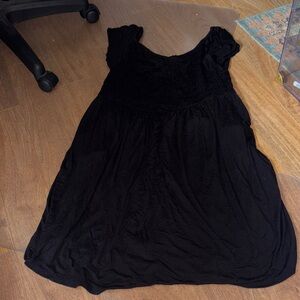 Lane Bryant Black Dress Plus Size 14/16 Women’s Maxi Stretchy Swing Fits 18/20